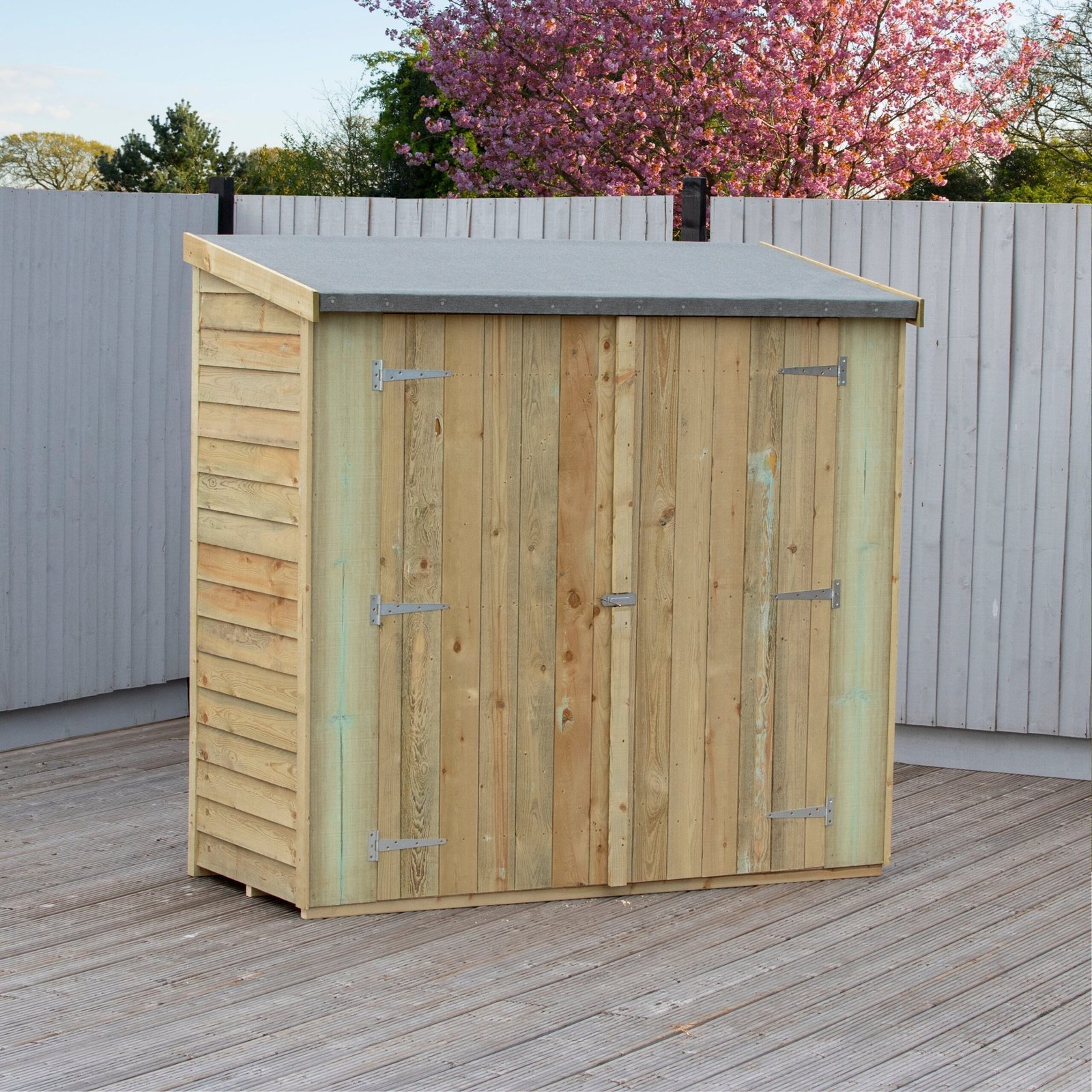 Shire Pent Overlap 3ft x 6ft Shed with Double Doors - Pressure Treated - Image 3